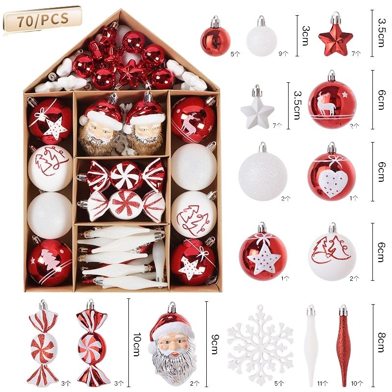 (Compre 1 leve 3) Árvore de Natal + 70 Peças decorativas com LED Pisca Pisca de 5 Metros