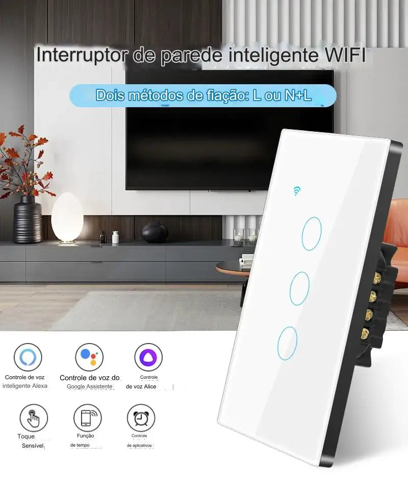 Interruptor Inteligente SmartTouch Compatível com Alexa e Google Home