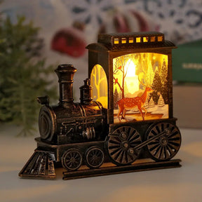 Lanterna Trem Vintage LED para Natal