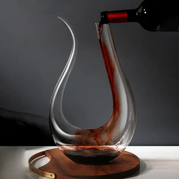 Decante de Vinho Recipiente de Vidro  Cisne Decantado