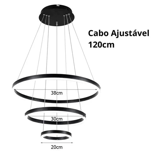 Lustre Pendente Circular Tríade LED