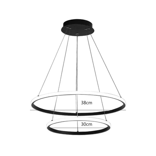 Lustre Pendente Orbital Duplo em Led