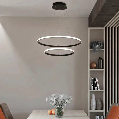 Lustre Pendente Orbital Duplo em Led