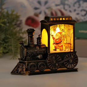 Lanterna Trem Vintage LED para Natal