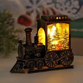 Lanterna Trem Vintage LED para Natal