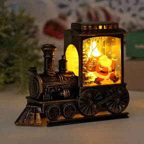 Lanterna Trem Vintage LED para Natal